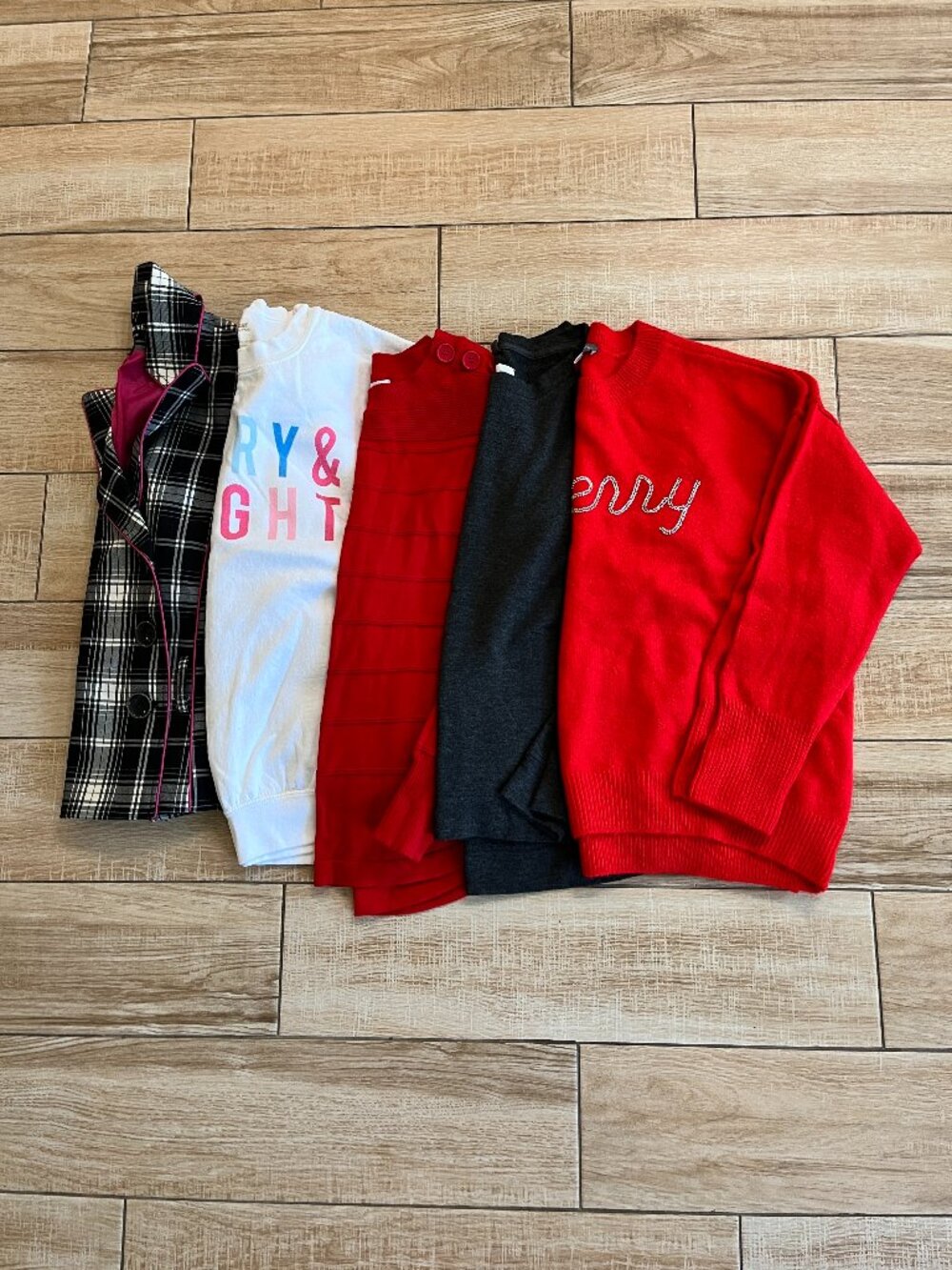 Womens Bundle of 5 Long Sleeve Tops - S